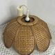 Natural woven wicker flower suspension