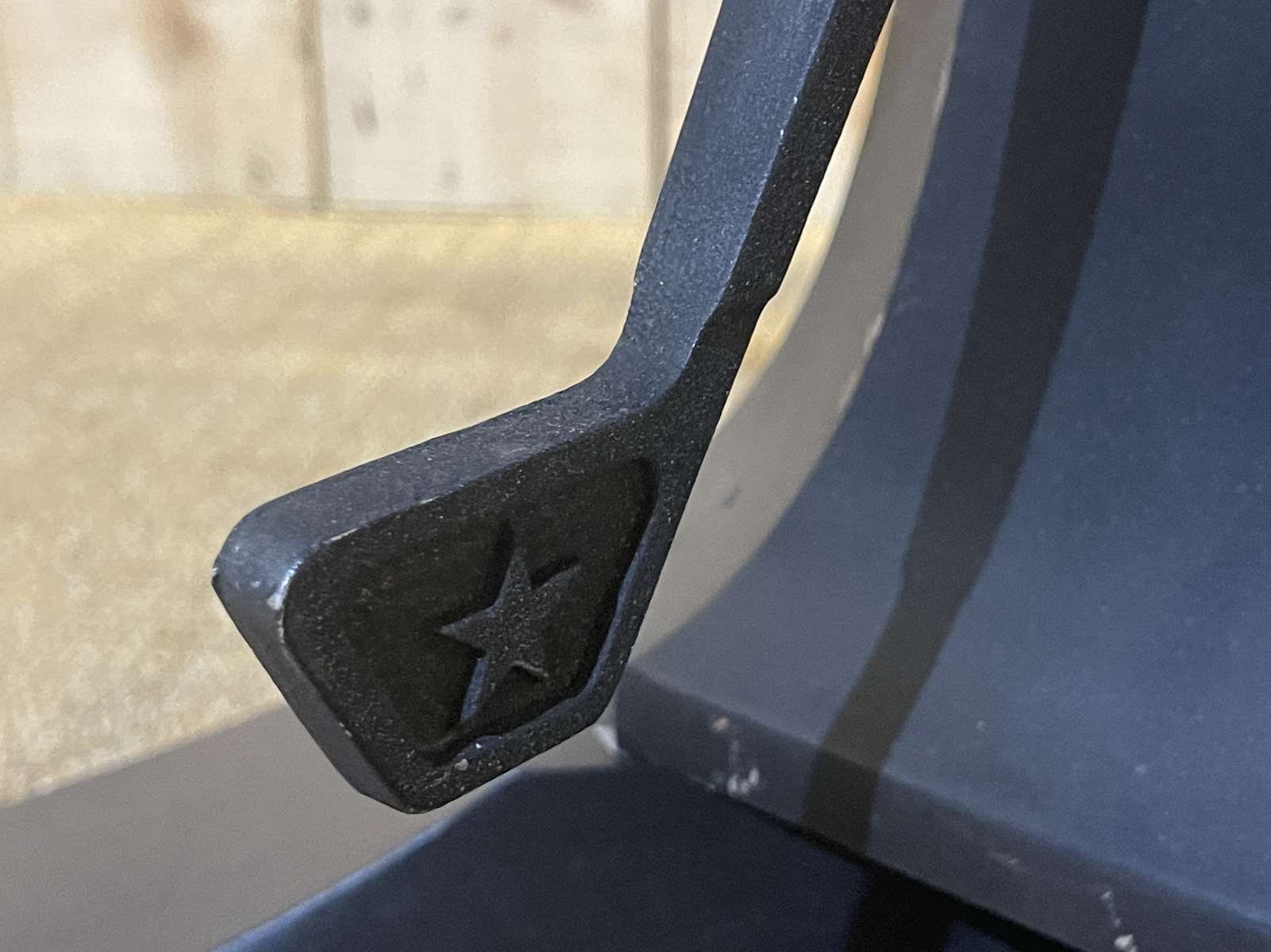 1950s hairdresser's chair covered with skaï - slightly reclining backrest
