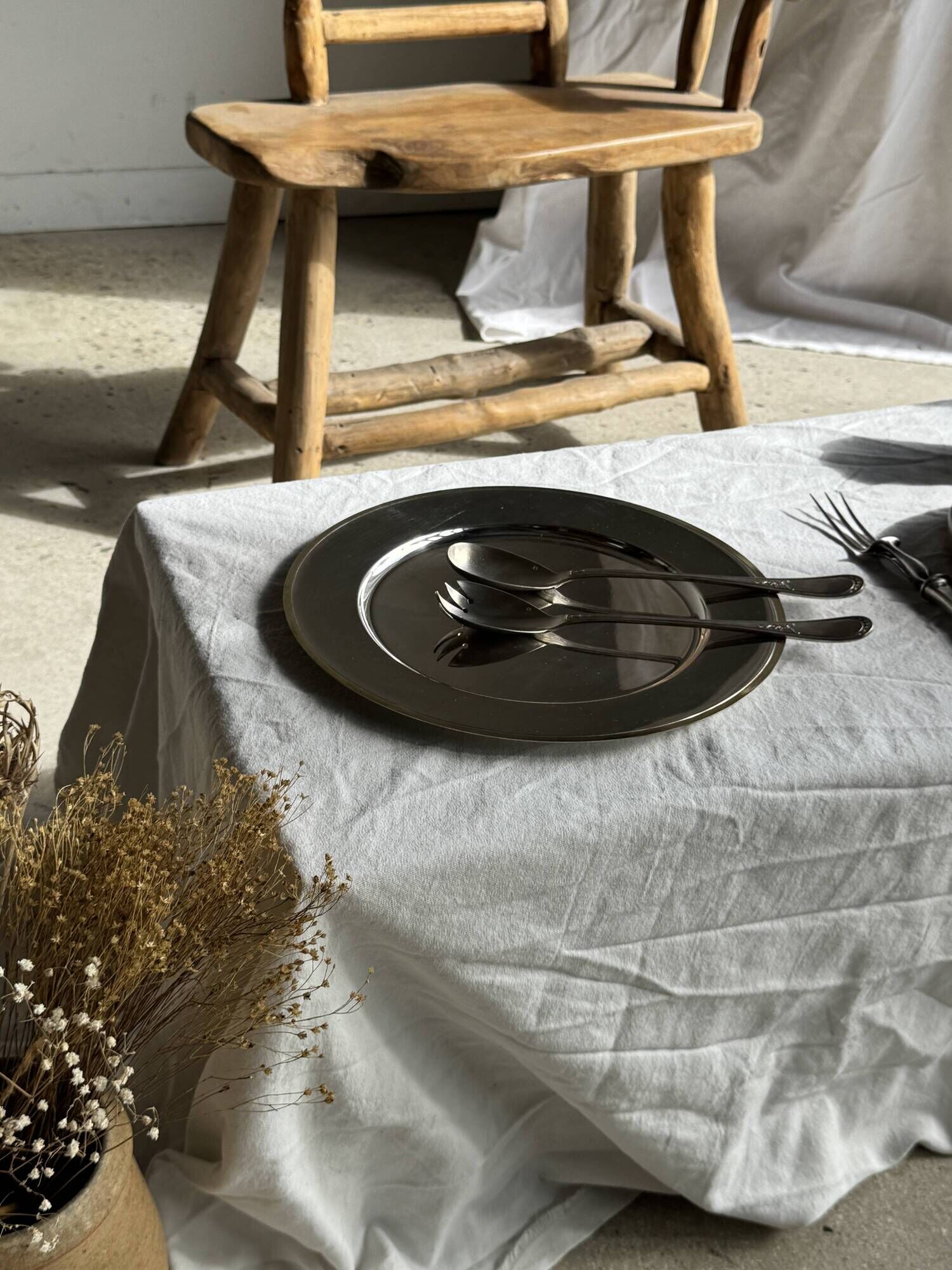 Silver-plated salad cutlery with laurel decoration in the Louis XVI style L27