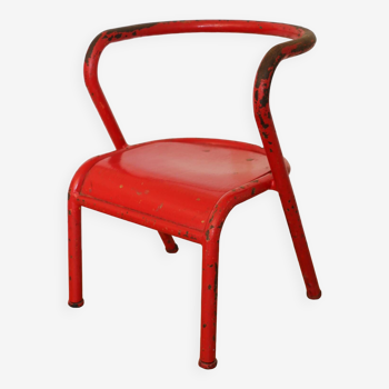 Chaise enfant Jacques Hitier rouge