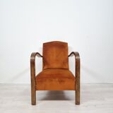 Paire de fauteuils incurvée Art Déco