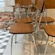 Set of 4 chairs formica imitation wood