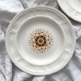 2 ivory “Pont aux Choux” soup plates, Gien earthenware