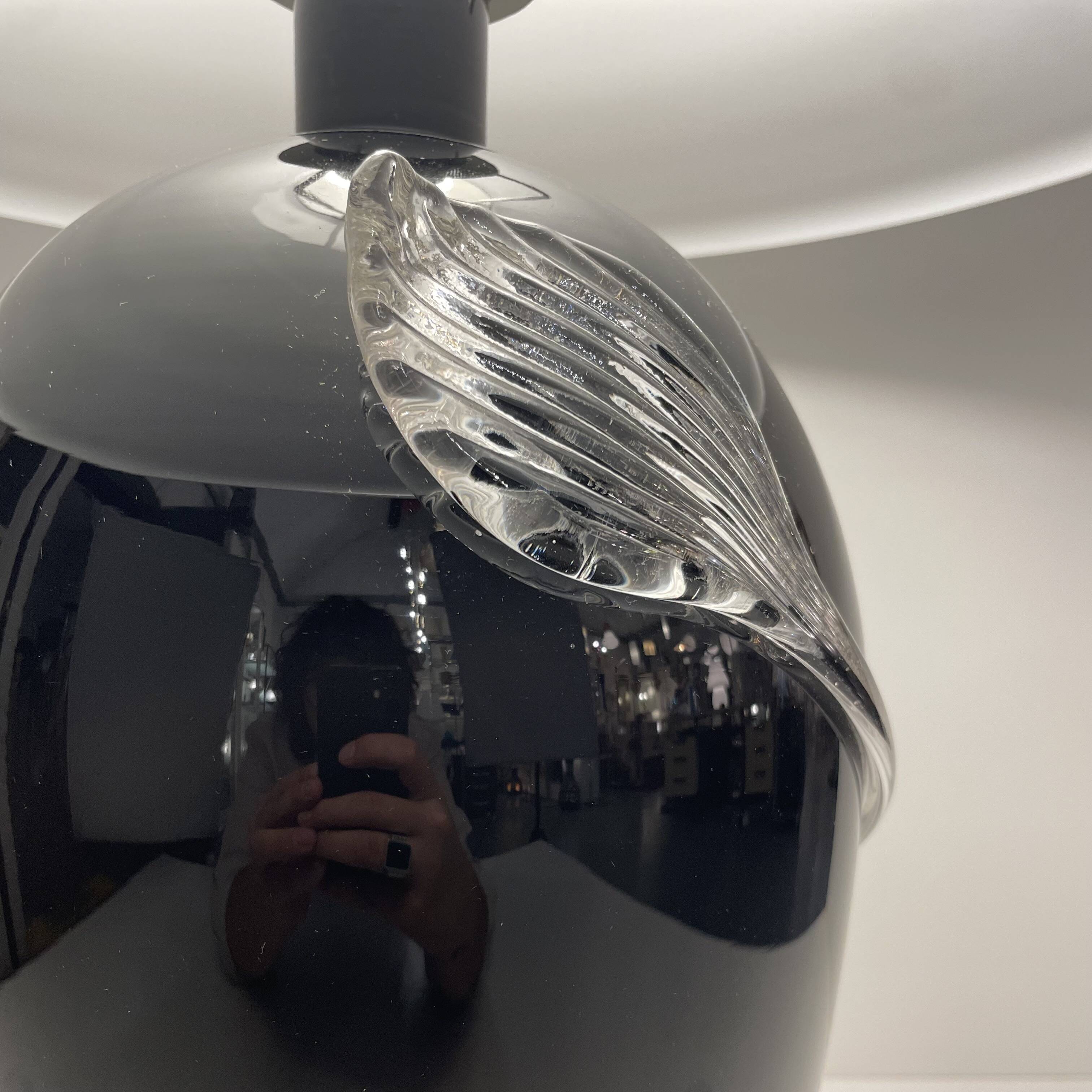 Lampe de table Murano N&B de 1980'
