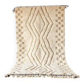Tapis en laine fait main blanc
