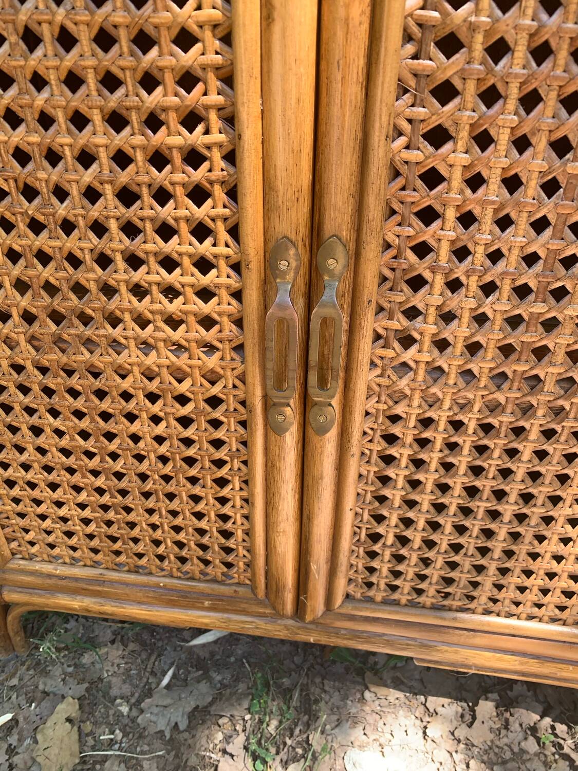 Vintage rattan shelf