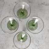 Set of four vintage French glasses for liquor