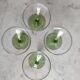Ensemble de quatre verres à liqueur vintage français