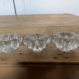 Set of 3 Pierre d'Avesn style glass candle holders