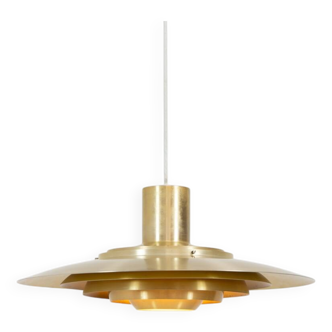 Early “P376” brass pendant light by Jørgen Kastholm & Preben Fabricius