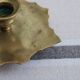 Gold-plated brass candle holder