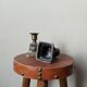 Pair of antique bronze candlesticks, bohemian country decor