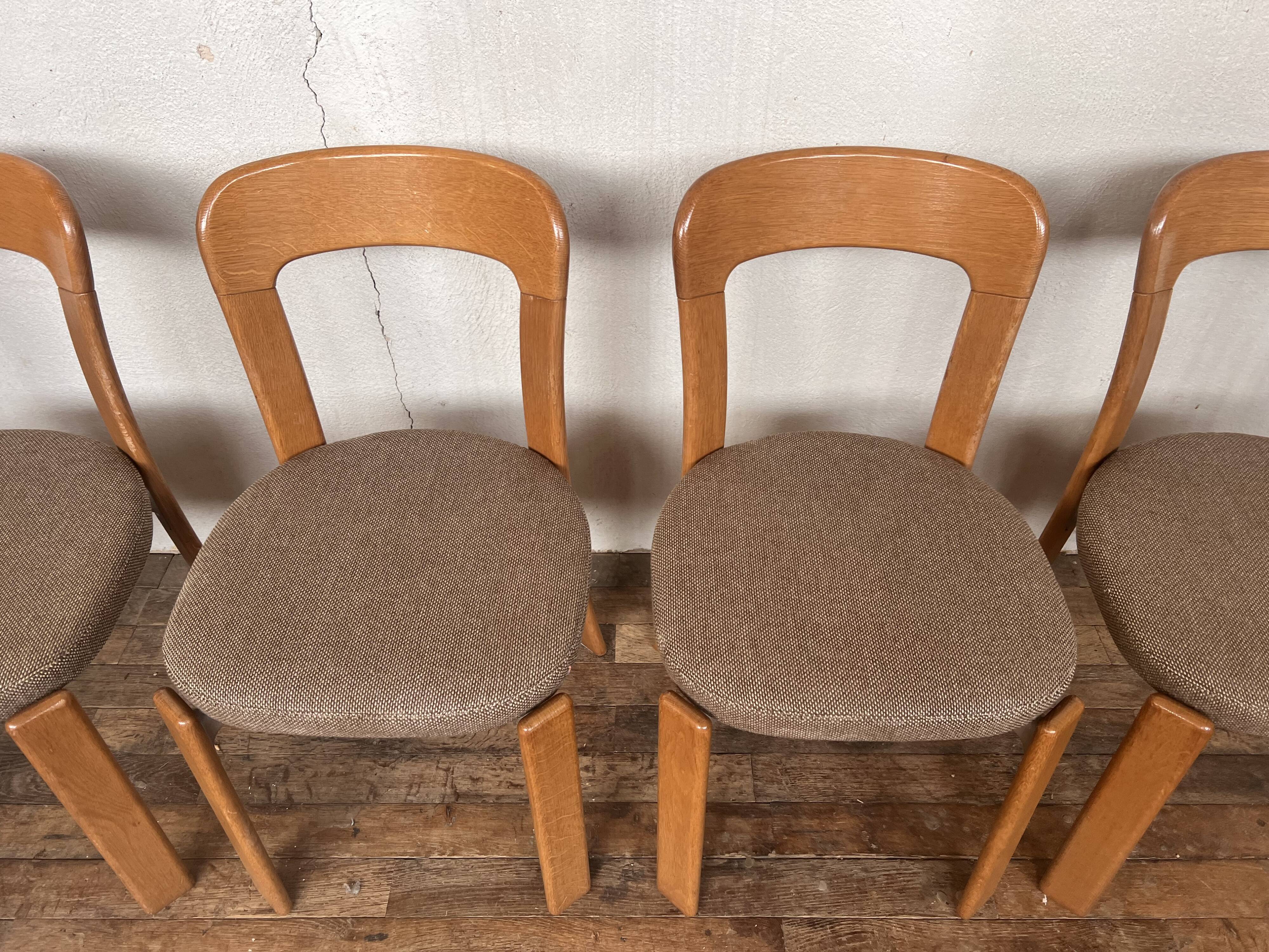 Series of 5 chairs Bruno Rey design Swiss made 1970