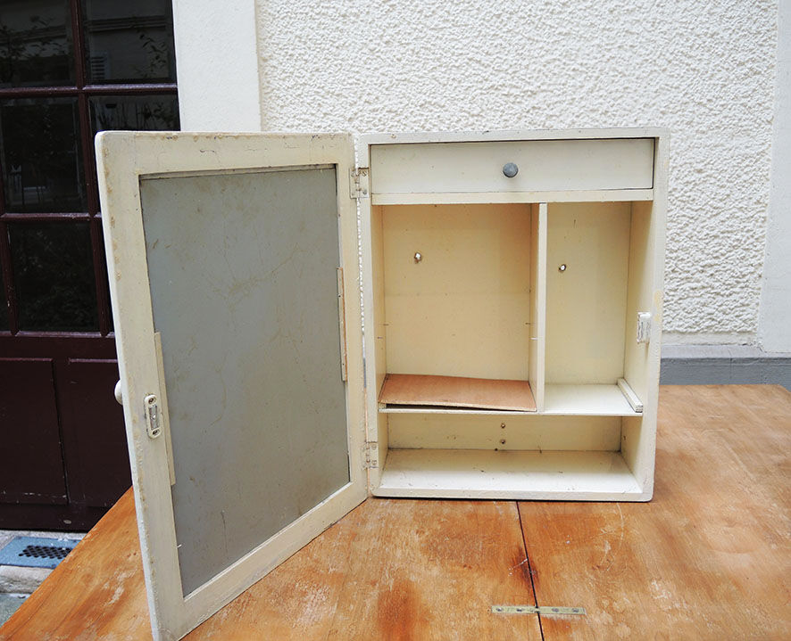 Old medicine cabinet with mirror