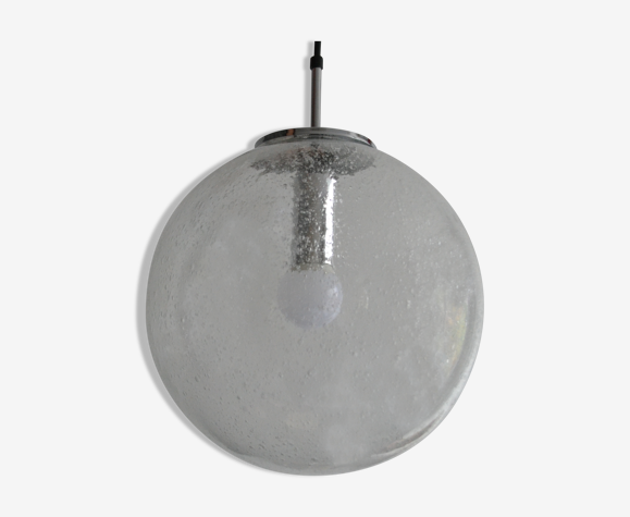 Suspension verre bullé vintage Limburg 30cm