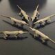 6 porte-couteau crocodile en laiton