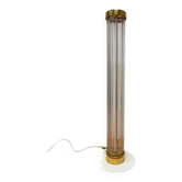 Rare Midcentury Glass Brass Floor Lamp Kamenicky Senov/Preciosa by J. Bejvl