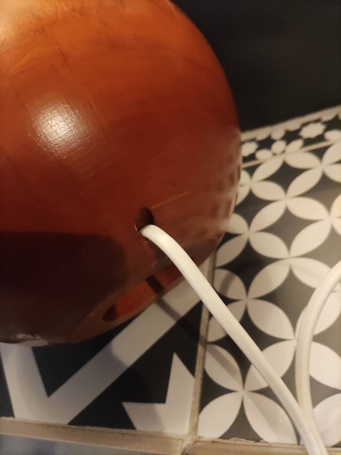 Wooden ball lamp base made in Italy