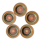 Set of 5 KMK ceramic coasters, West Germany, 1960s