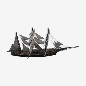 19th century popular art boat model