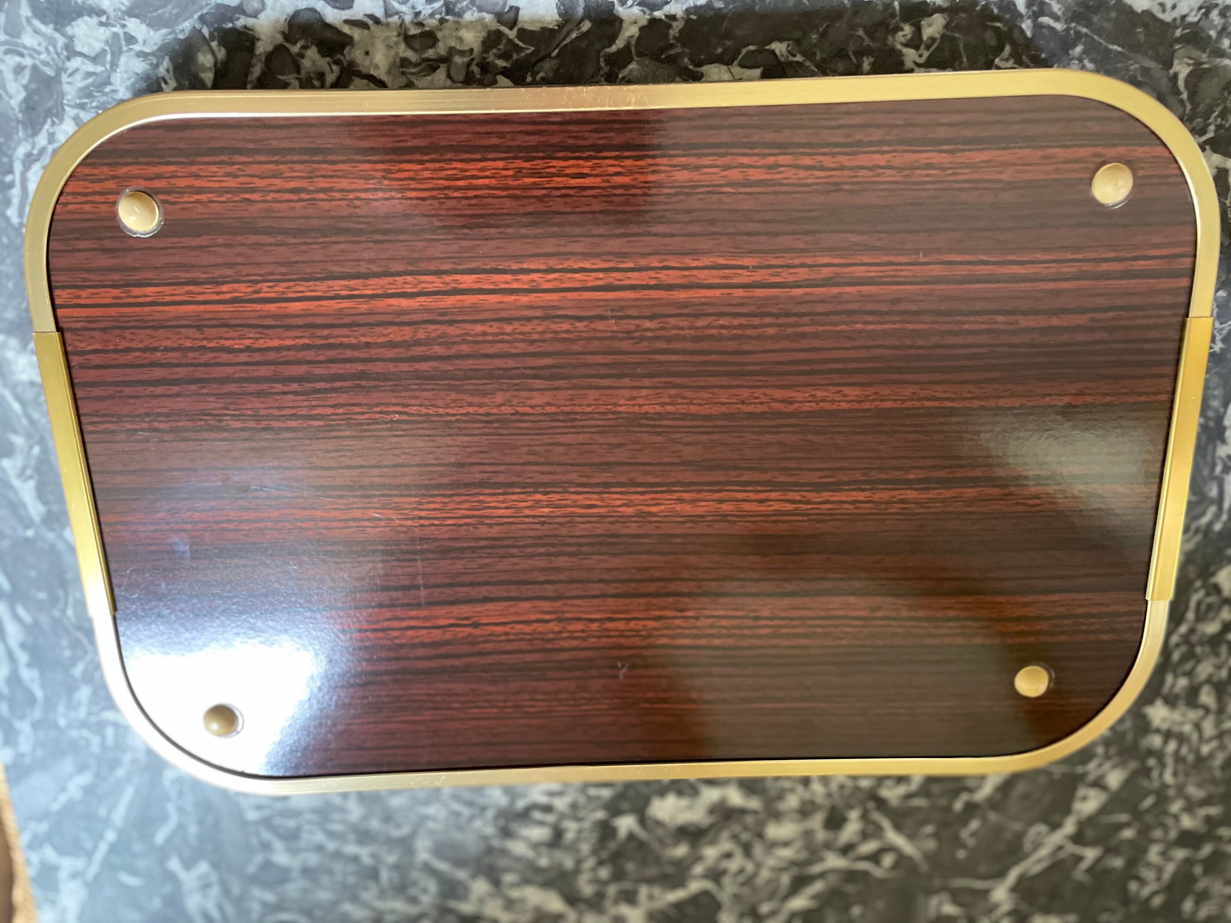 Vintage brass and formica tray 1950s