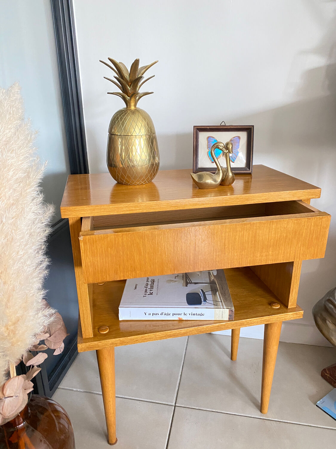 Vintage bedside table