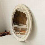 Vintage round resin mirror from the 60s/70s