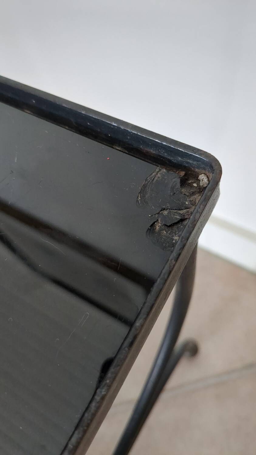 Tables gigognes fer opalin années 40 france