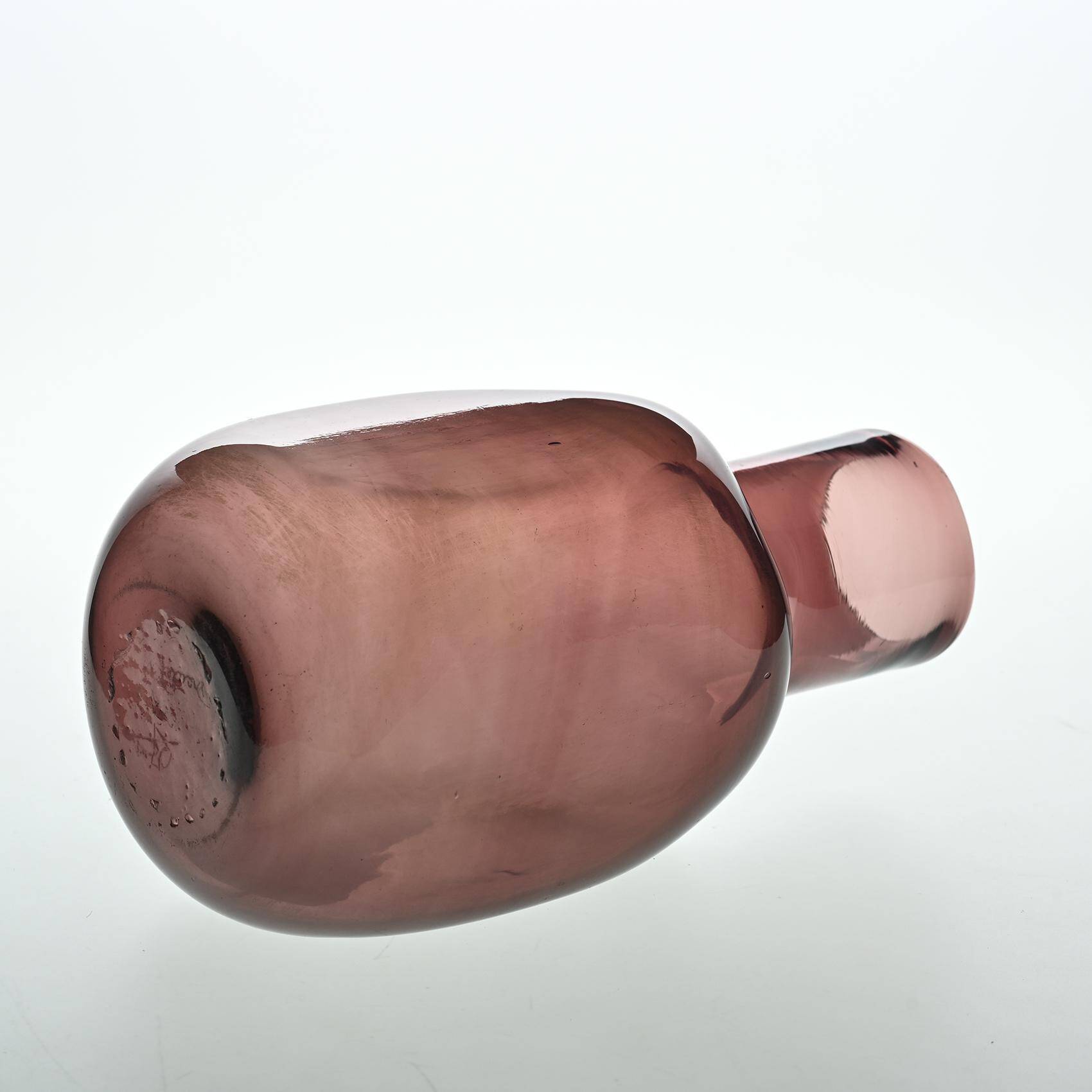 Set of five purple vases by Claude Morin, circa 1980