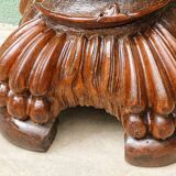 Column, carved walnut press screw, 19th century