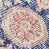 Navy blue vintage rug 317x220cm