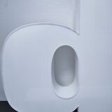 Letter lamp "D" plexiglass 80s