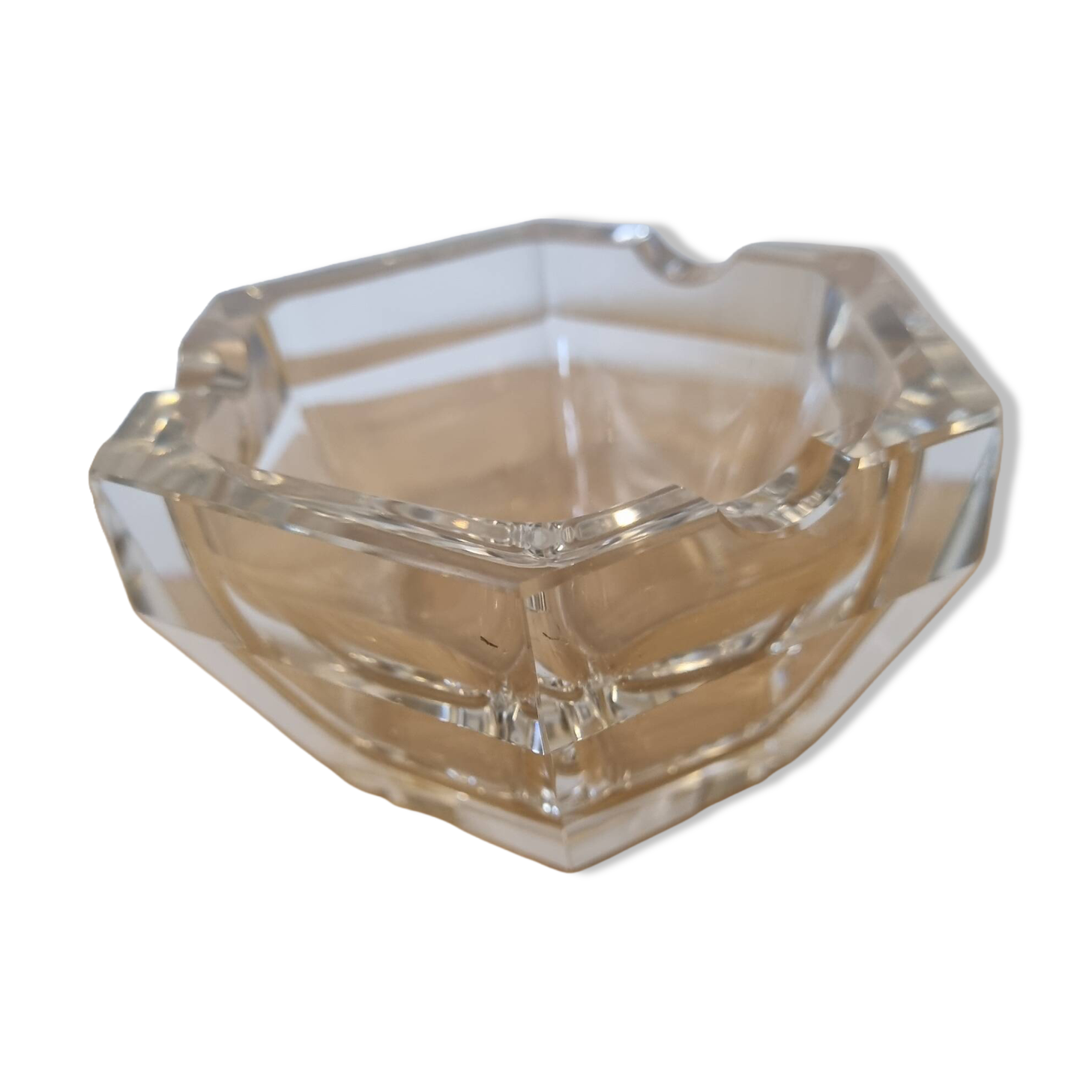 Bohemian crystal ashtray from 1970