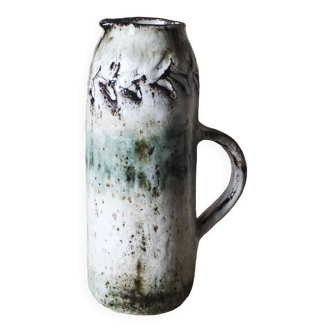 Enameled ceramic pitcher