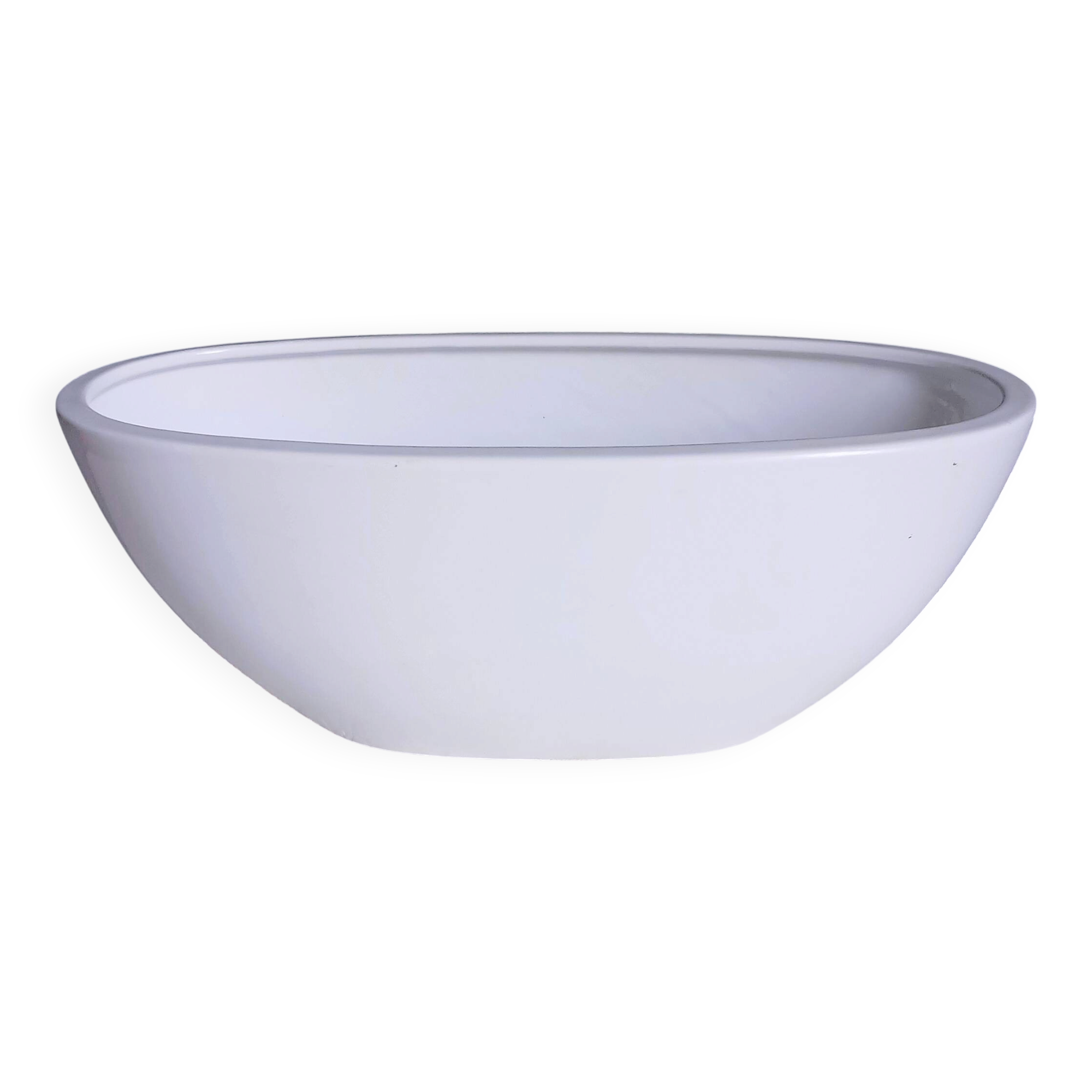 Organic vase Scheurich ceramic in white glazed ceramic
