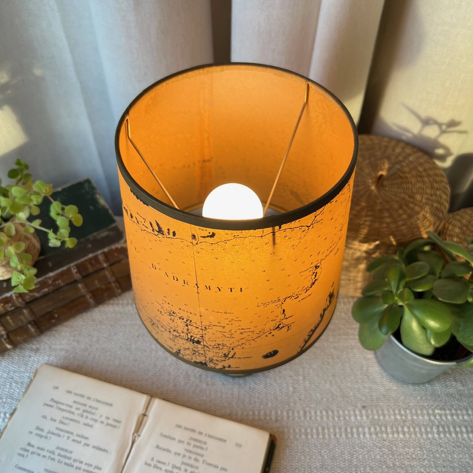 Vintage wooden lamp “Escale”