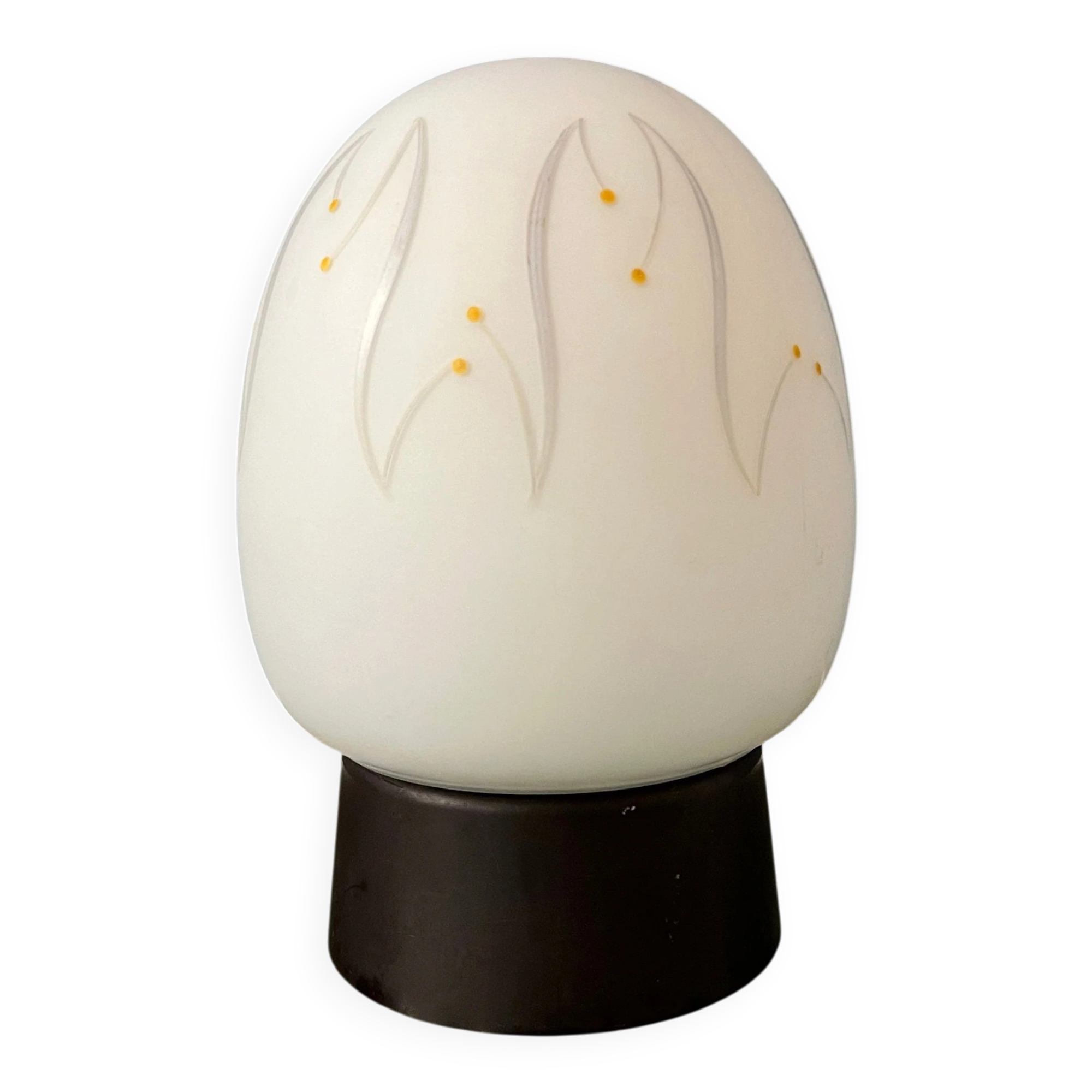 Plafonnier vintage en forme d’œuf Thabur avec motif décoratif