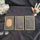 Antique barber-style triptych mirror