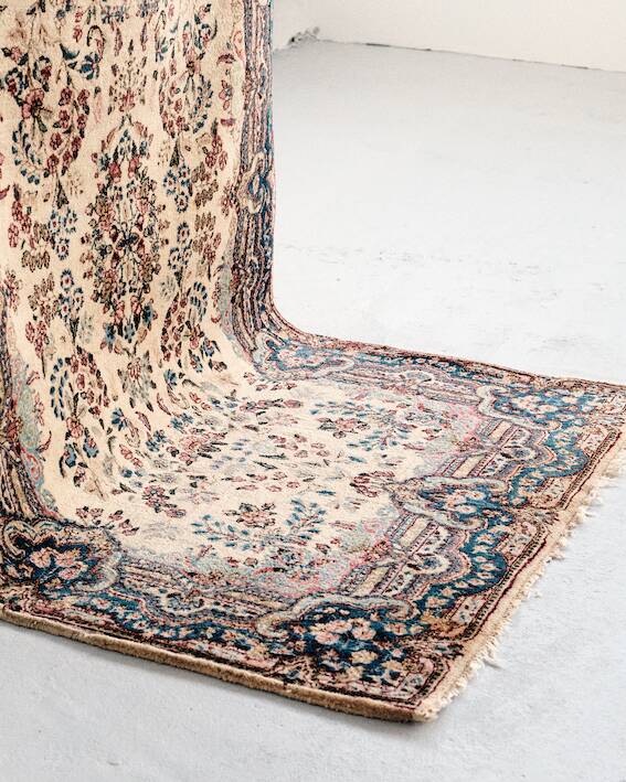 Tapis Persan Meshkin Années 60 - 388x110 Cm - Laine, Noué Main - État Très Bon