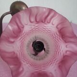 tulip art deco frosted glass wall sconce
