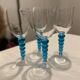 Set of 4 cobalt blue wine glasses - Progression pattern - Gibson - Perfect
