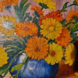 Peinture ancienne représentant un bouquet