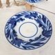Small plate Sarreguemines & Digoin with cobalt blue floral decoration.
