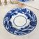 Small plate Sarreguemines & Digoin with cobalt blue floral decoration.
