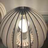 Pair of wooden design lamps