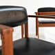 Teak and leather chairs, Denmark 1960s