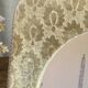 Velvet tabletop mirror