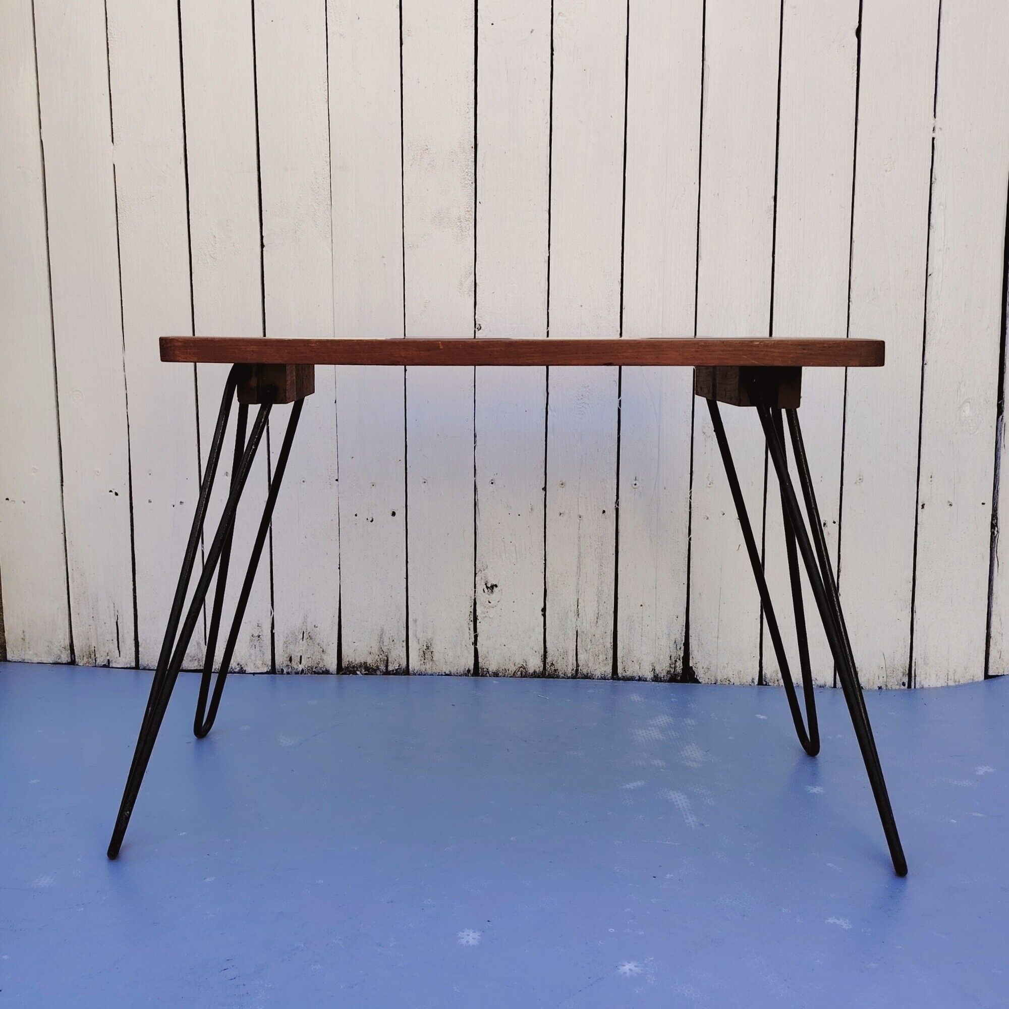 Folding side table, 50s design, trumpet legs, vintage