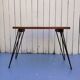 Folding side table, 50s design, trumpet legs, vintage