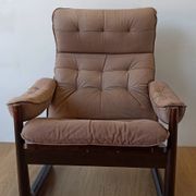 Genega Møbler leather armchair, Denmark, 1960s.